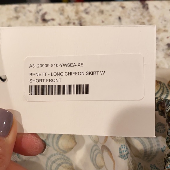 NWT ALEXIS BENETT SKIRT "Sea" SIZE XS - Picture 10 of 10